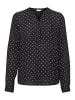 Kaffe Langarm-Bluse KAjoyce Regular fit in Black/White Dot