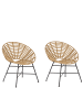 Beliani 2er-Set Cocktailsessel ACERRA in /Beige/Schwarz