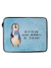 Mr. & Mrs. Panda Notebook Tasche Pinguin Lolli mit Spruch in Eisblau