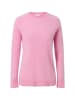 CASH-MERE.CH Brushed Rundhals Pullover mit Seitenschlitzen in Hell Pink