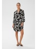 Kaffe Langarm - Hemd KAhildur Loose fit in Black Chalk Leaves