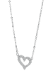 Adeliás Damen Halskette mit Anhänger – Herz aus 925 Silber in silber