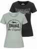 Lonsdale Shirt "Rowrah Frauen T-Shirt Doppelpack" in Schwarz