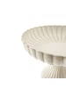 Almina Bloomy Servierschale ø24 cm, mit Fuß & floraler Struktur in Creme