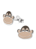 schmuck23 Silber Ohrringe 925 Affe 0,7 cm x 0,8 cm