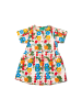 Little Green Radicals Kurzärmeliges Kleid mit Knopfleiste in Bunt