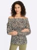 Heine Druckbluse in sand-braun-bedruckt
