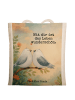 Mr. & Mrs. Panda Tragetasche Turteltauben Liebe Design mit Spruch in Weiß