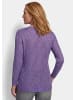 GOLDNER Ajourpullover mit Rundhalsausschnitt in lila