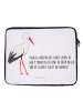 Mr. & Mrs. Panda Notebook Tasche Storch mit Spruch in Weiß