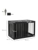 Pawhut Hundekäfig Schwarz 80L x 50B x 56,5H cm