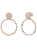 Lulu & Jane Ohrstecker Kreis aus Messing mit Zirkonia in roségold