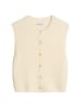 Marc O'Polo Ärmellose Strickweste slim in Raw Cream