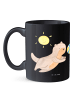Mr. & Mrs. Panda Geschenktasse Sommer Meer Strand mit Spruch in Schwarz