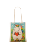 Mr. & Mrs. Panda Shopping Tasche Einhorn Herz Design ohne Spruch in Weiß