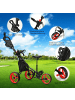 COSTWAY Golftrolley 3 Rad in Schwarz