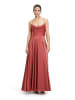 Vera Mont Abendkleid mit Wasserfallausschnitt in Bright Rust