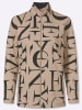 Sieh an! Shirtjacke in beige-schwarz-bedruckt