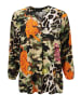 Aniston PLUS Schluppenbluse in beige-schwarz-orange-pink-oliv