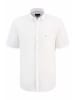 FYNCH-HATTON Solid Slub halbarm Hemd in White