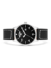 Rhodenwald & Söhne Uhr Vintage aus Echtleder in schwarz