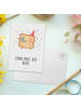 Mr. & Mrs. Panda Postkarte Toast Party mit Spruch in Weiß