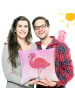 Mr. & Mrs. Panda Deko Kissen Flamingo Classic ohne Spruch in Aquarell Pink