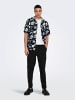 Only&Sons Freizeit Kurzarm Hemd Tropisches Blumen Print Shirt ONSDASH in Dunkelblau