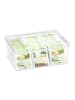 relaxdays 8x Teebox in Transparent - (B)21,5 x (H)9 x (T)14,5 cm