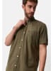 Camel Active Kurzarmhemd mit Kontrastdetails in Olivgrün