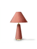 relaxdays Tischlampe in Pink/ Gold - (H)47 x Ø 30 cm