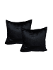 JACK 2er Set Teddy Flausch Kissen 45x45cm in Schwarz