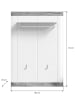 ebuy24 Wandgarderobe Laredo Weiß 80 x 25 cm