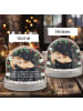 Mr. & Mrs. Panda Weihnachts Schneekugel Hund Marienkäfer mit Spruch in Kreidetafel