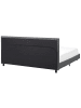 Beliani Doppelbett ALBI in Grau/Schwarz - (W) 190 x (H) 94 x (L) 211 cm