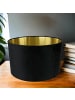 Licht-Erlebnisse Lampenschirm Ø 40 x (H)24 cm in Schwarz Gold