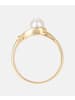 Diamant L'éternel Ring aus 375 Gelbgold mit 0.01 Karat Diamant mit Perle