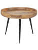 Beliani Couchtisch EDNA in Braun/Schwarz - (W) 51 x (H) 40 x (L) 51 cm