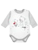 TupTam Baby Bekleidungsset Langarmbody Hose Mütze3 teilig in grau/beige