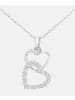 Diamant L'éternel Halskette mit Anhänger aus 375 Weißgold mit Diamant Herz-Design