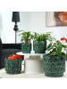 ABRIHOME Pflanztopf Set in Grün 4-tlg Ø38/31,5/24/19 cm Keramik frostsicher