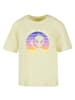 F4NT4STIC Tee Alien Peace Sunset in softyellow