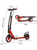 COSTWAY Cityroller Tretroller in Rot