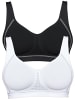 SUSA 2er Pack Sport BH Move medium in Schwarz Weiss