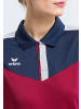 erima Damen Squad Poloshirt in new navy/bordeaux/silver grey