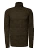 Rusty Neal Melierter Grobstrick Rollkragen-Pullover in Khaki