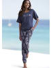 Vivance Active Pyjama in dunkelblau-gemustert