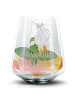 Mr. & Mrs. Panda Glas Stinktier Sitzen mit Spruch in Transparent