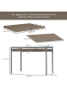 Outsunny Ersatzdach 286L x 245B x 23H cm Kaffee