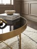 KADIMA DESIGN Couchtisch Glastisch | Glas/Gold, 110x56cm, Oval